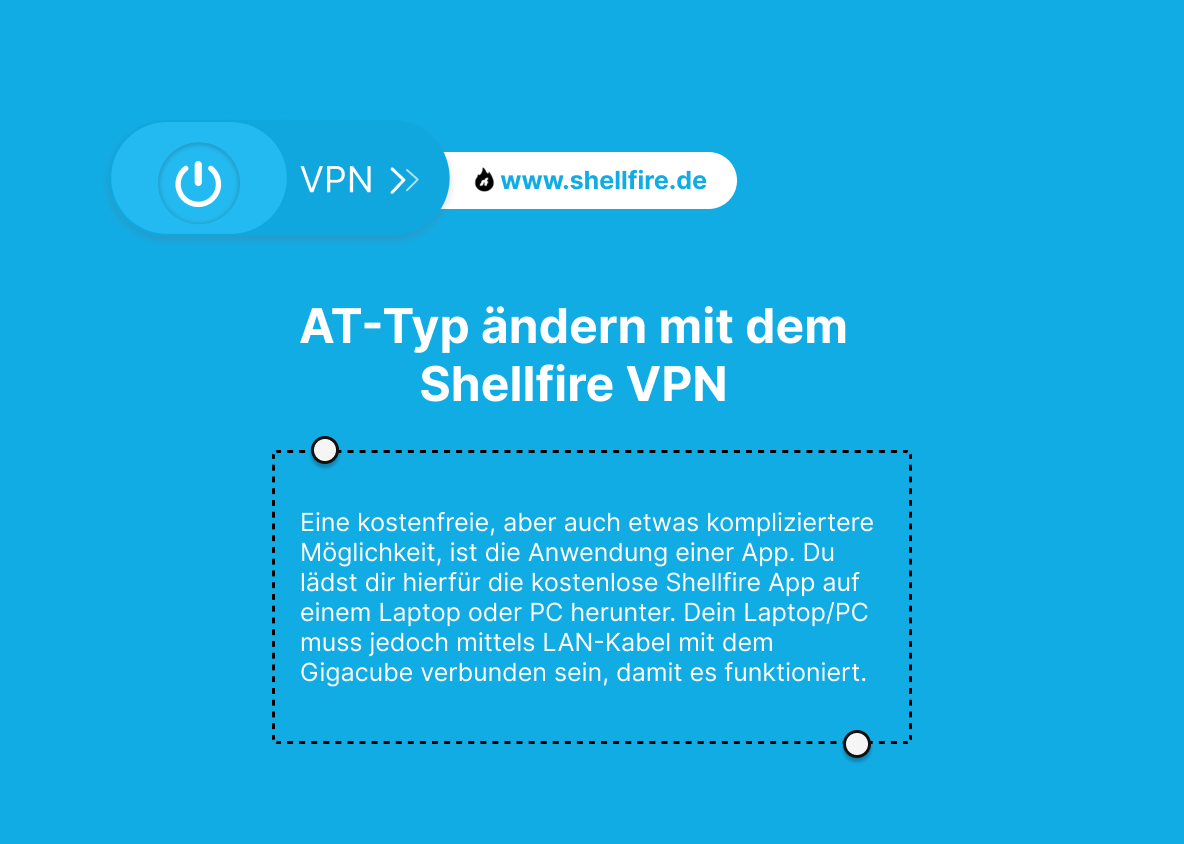 NAT-Typ ändern mit dem Shellfire VPN und GigaCube